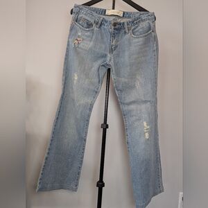 Joes Jeans Women's Size 31 NAVENS Embroidered Distressed Flared Boho Denim Jeans